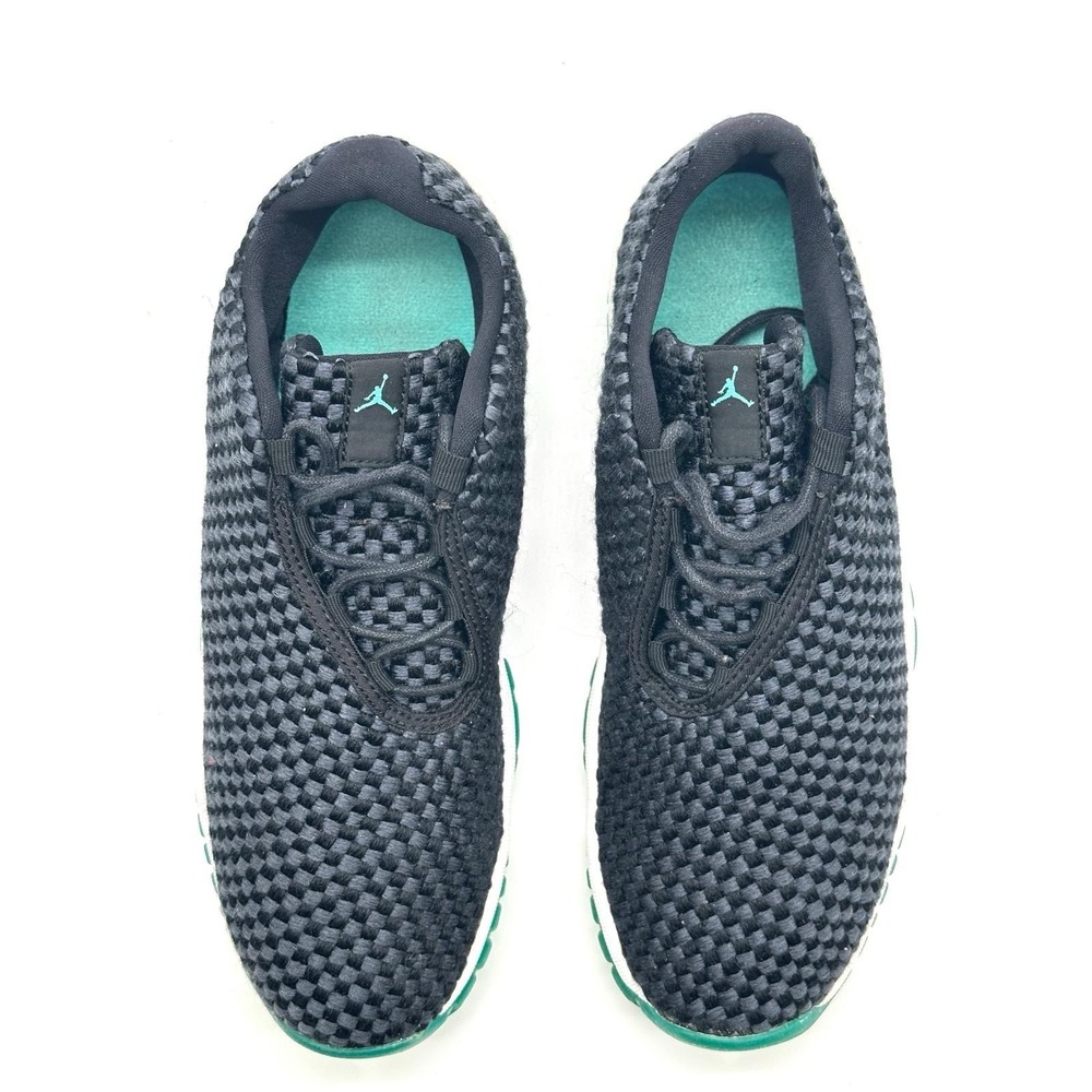 Air Jordan Future Low Black Woven Green Pulse 724814-018 Size 7/5Y